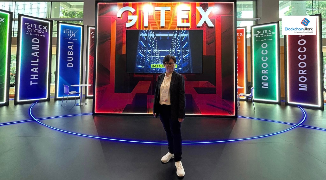 Bà-Lê-Ngọc-Mỹ-Tiên-CEO-BlockchainWork-tại-Gitex-Asia-2025